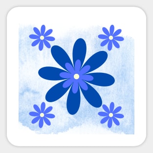 Blue flower Sticker